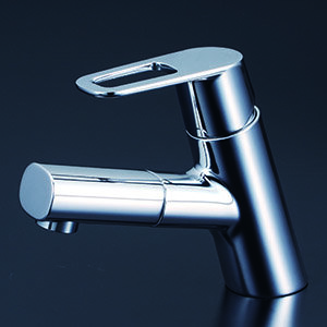 KVK 洗面台 シングル混合栓(eレバー)FSL150DET