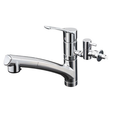 KVK シングルシャワー付混合栓(分岐止水栓付)KM5021TTU